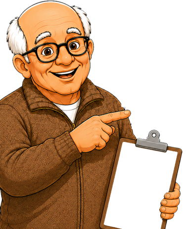 Otto with his clipboard